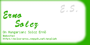 erno solcz business card